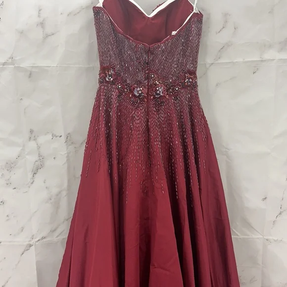 Rachel Allan Couture Liquid Beaded and stones hi end national state local formal - Picture 8 of 11